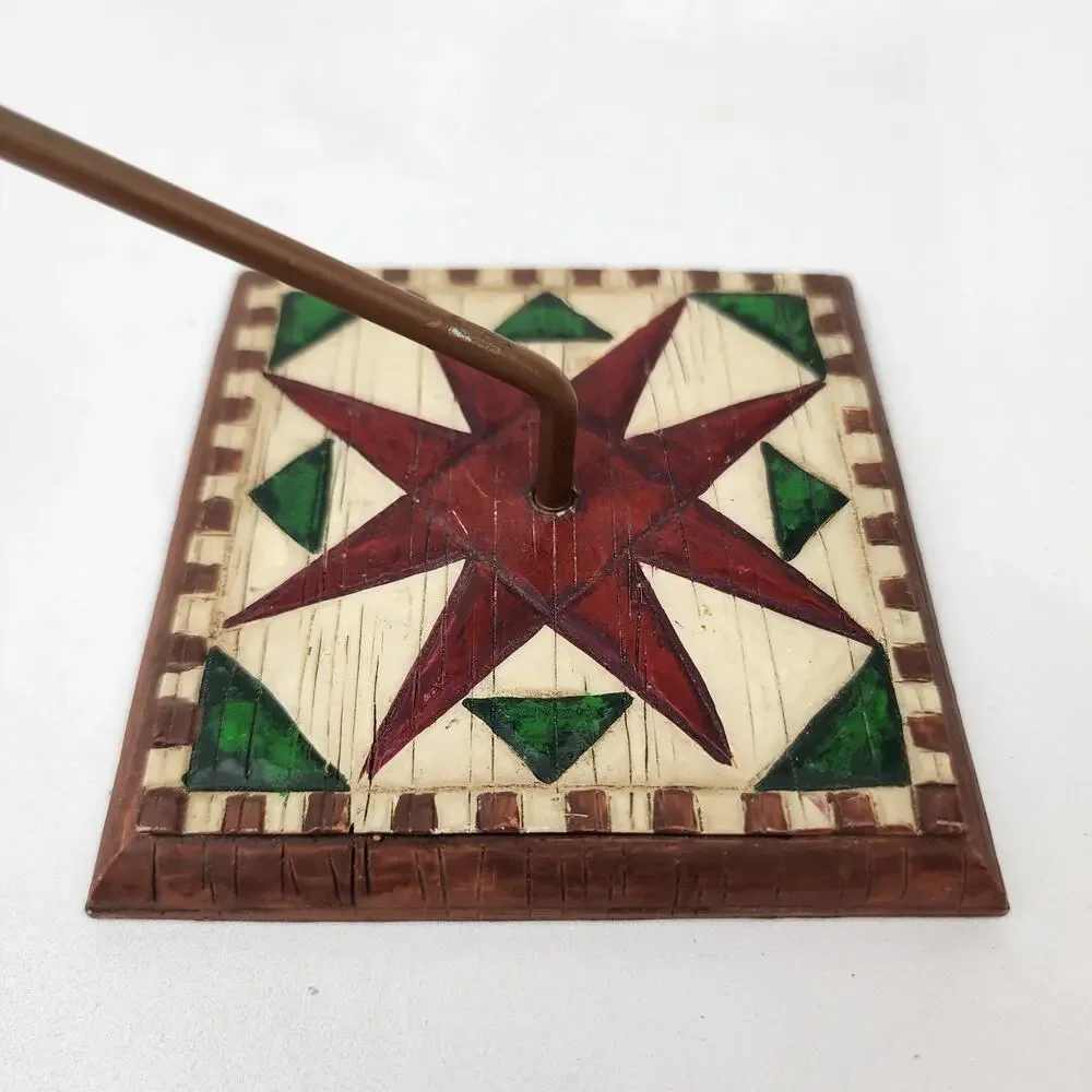 Jim Shore Heartwood Creek Ornament Display Stand 2002 Hanging Hook Red Star
